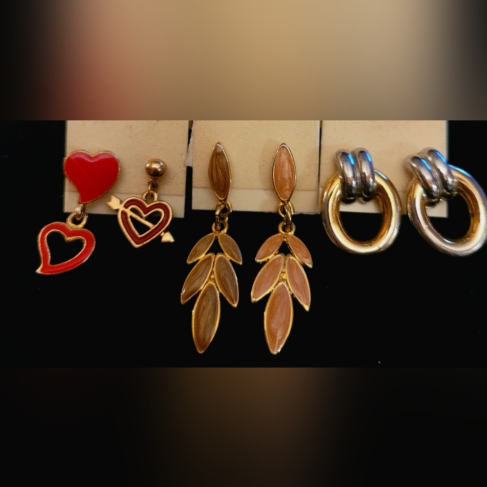 3 RETRO EARRING SET
